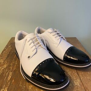 G/FORE White and Black Athletic Shoes
